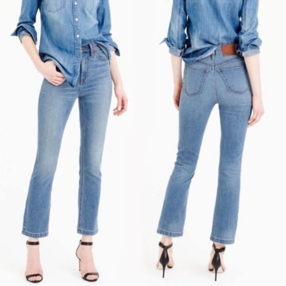 J Crew | Billie Demi Boot Cropped Light Wash High Waisted Jean | 30P